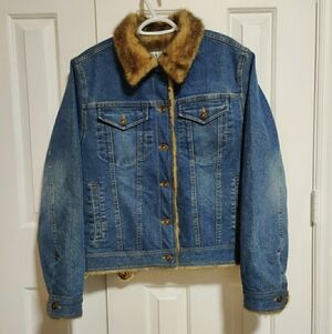 Marvin Richards 1990’s Faux Fur Vintage Denim Jacket